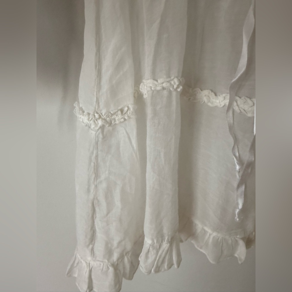 Vintage Y2K Romantic Feminine Ruffle Silk Blend Swim Cover Up or Nightie - Picture 4 of 14